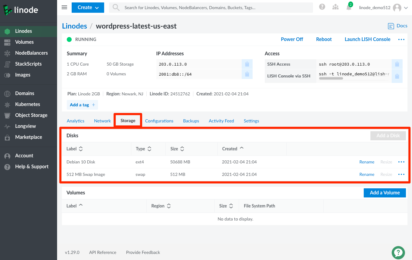 Location of Cloud Manager Disks Location of Cloud Manager Disks