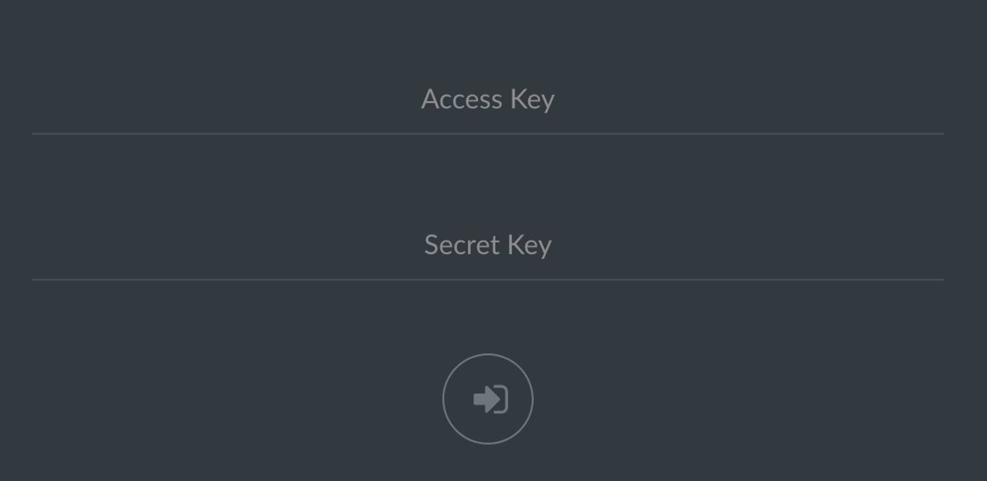 Minio Login Screen Minio Login Screen